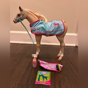 Our Generation Toy Horse with Accessories (can be used with American Girl dolls)